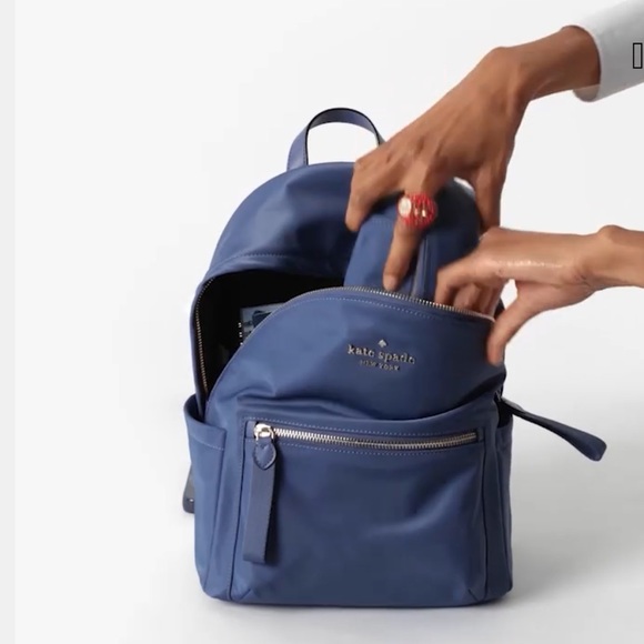 Kate Spade Chelsea Nylon Medium Backpack
Deep Cornflower 
NWT - Picture 5 of 16